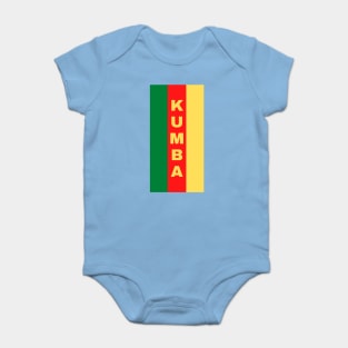 Kumba City in Cameroon Flag Colors Vertical Baby Bodysuit